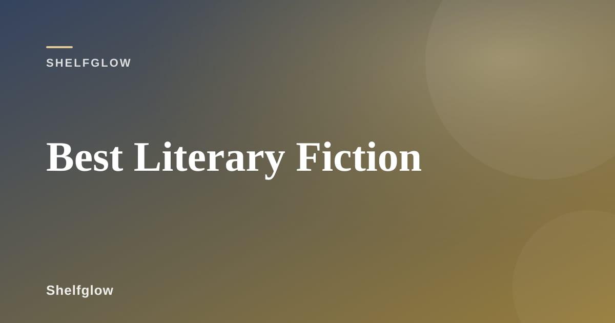Curated literary fiction selections on a minimalist shelf