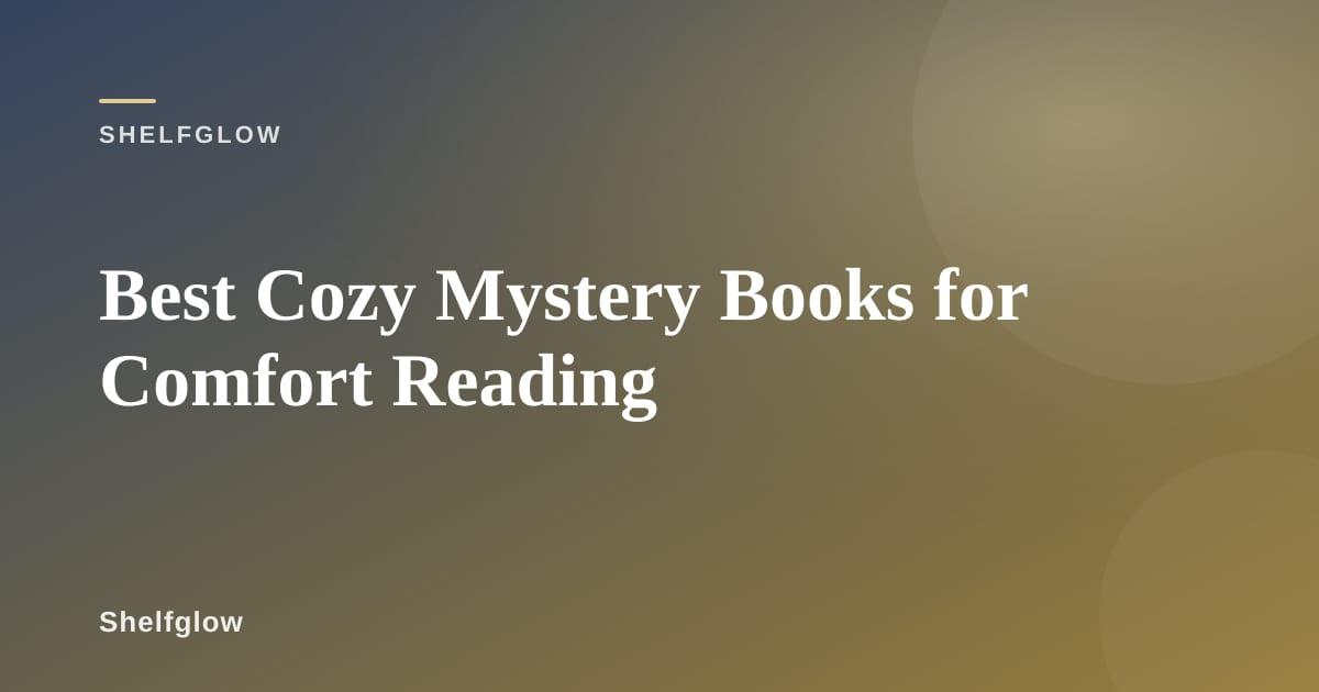 Stack of cozy mystery paperbacks next to a teacup and blanket